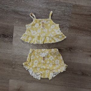 Yellow Floral Baby Outfit